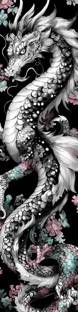 Free dragon bookmark featuring an extra pretty dragon illustration